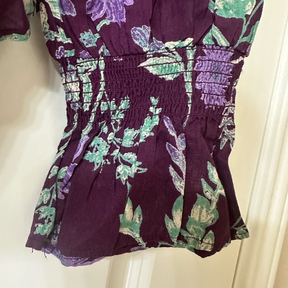 Free People ruffled cotton blouse xs - Picture 3 of 4